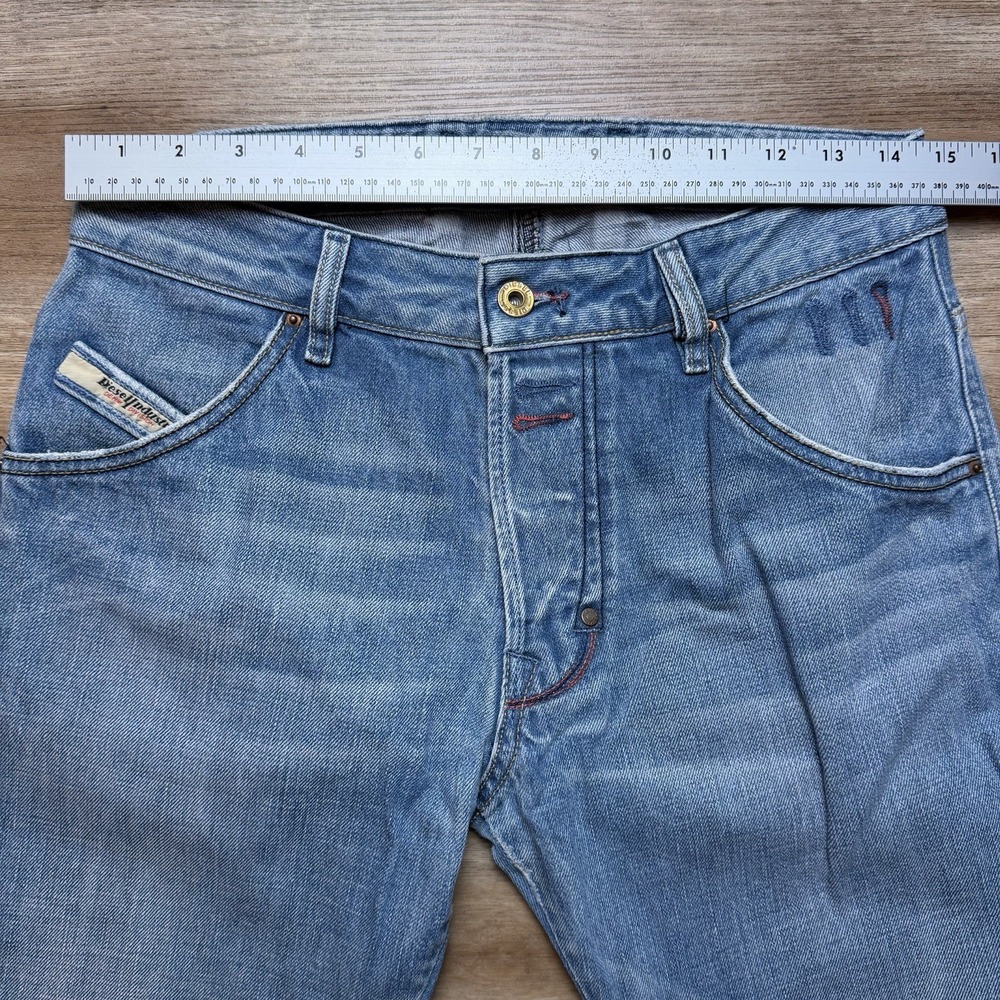 Diesel Bumix Jeans Men 29x34 Blue Relaxed Straight Made Italy Denim Skater Y2K - Picture 11 of 15